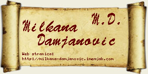 Milkana Damjanović vizit kartica